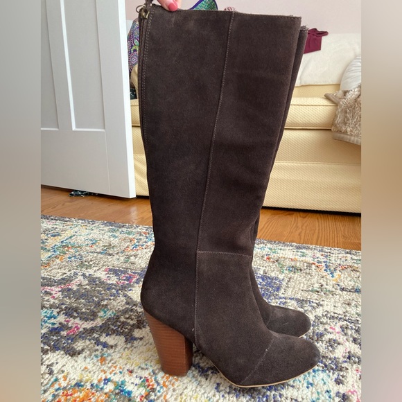 Knee Length Suede Boots/Leather | Women’s 9.5 M - Picture 7 of 11